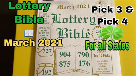 lottery bible 2021|lottery bible march 2022.
